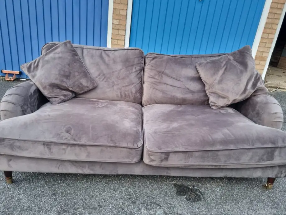 Large 2 seater sofa soft brown