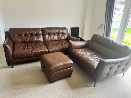 Sofology Leather Sofa Set