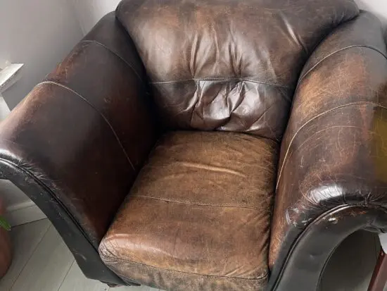 Real leather sofa antique
