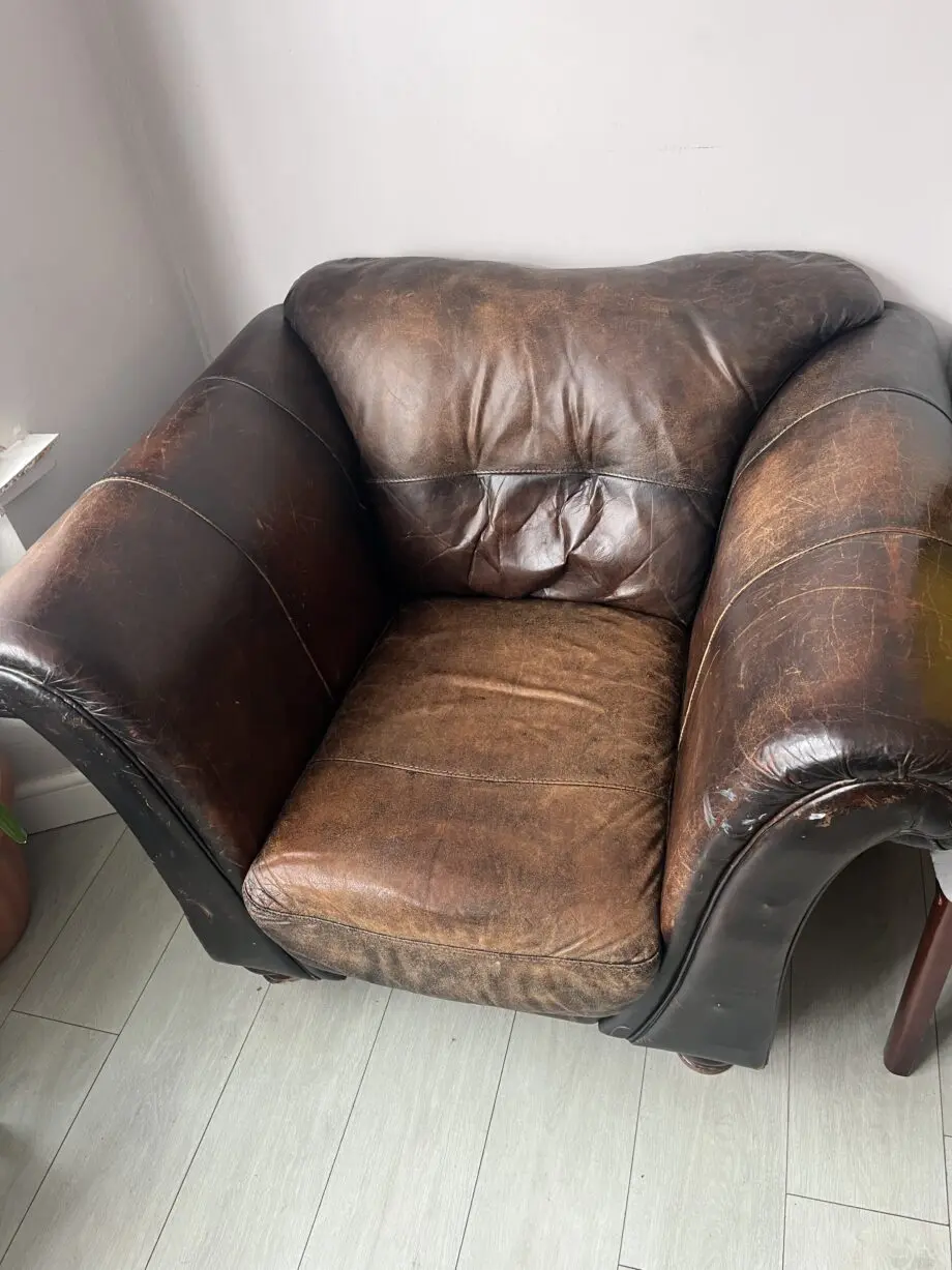 Real leather sofa antique
