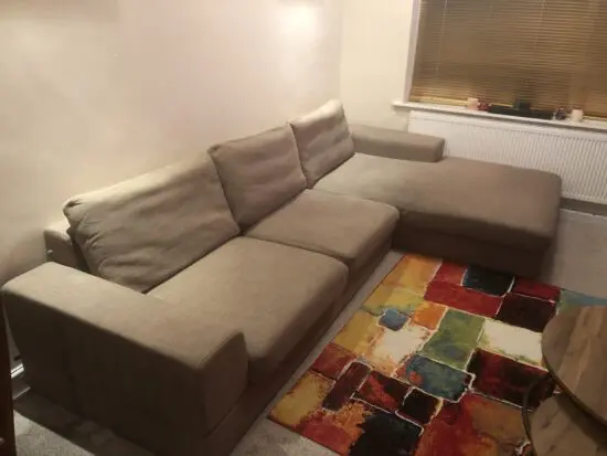 Dwell Modern Beige/oatmeal Corner Sofa – Great Condition