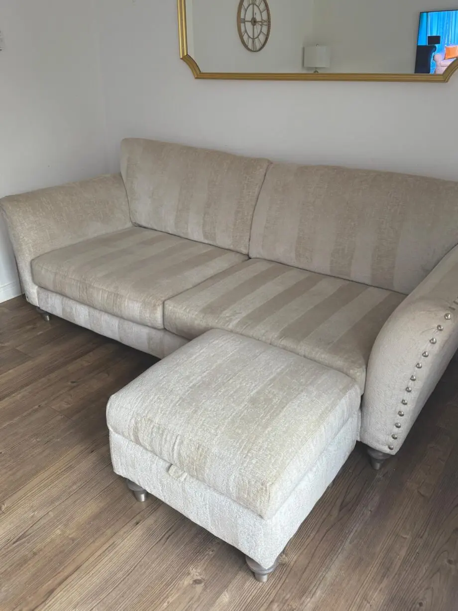 Lawrie oyster combination thick luxurious chenille fabric