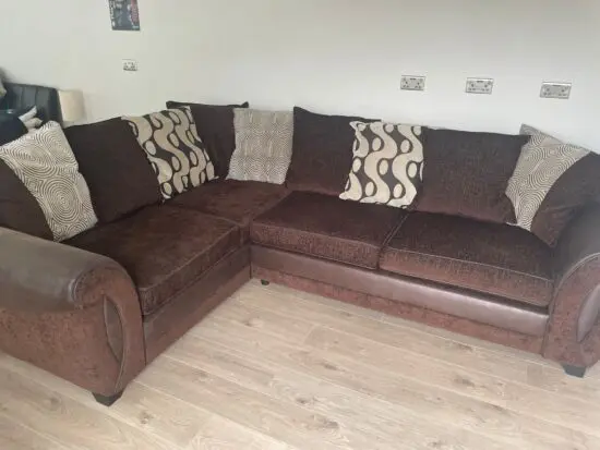 DFS Brown Corner Sofa