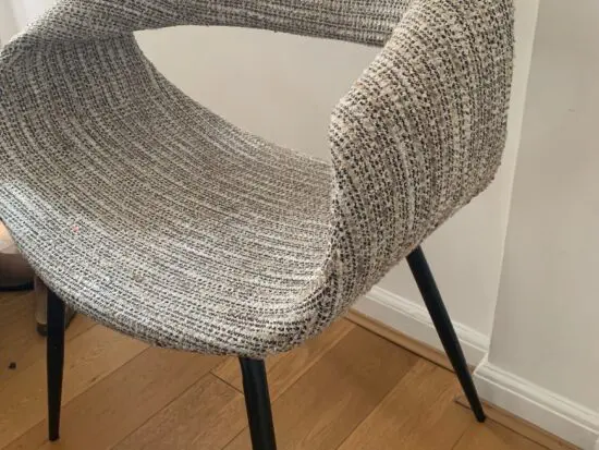 Design dining chairs | custom designed | Tweed fabric (Chanel-like)