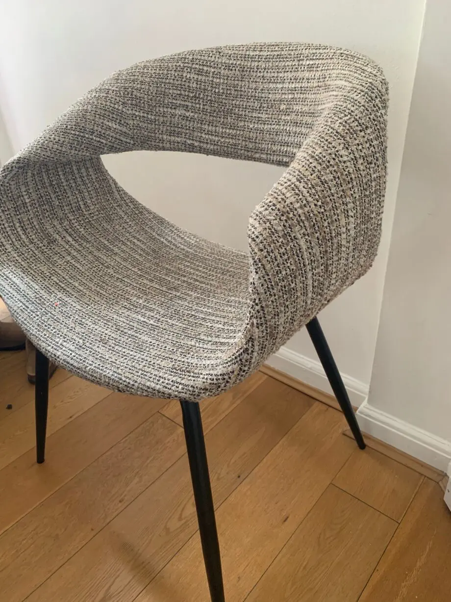 Design dining chairs | custom designed | Tweed fabric (Chanel-like)