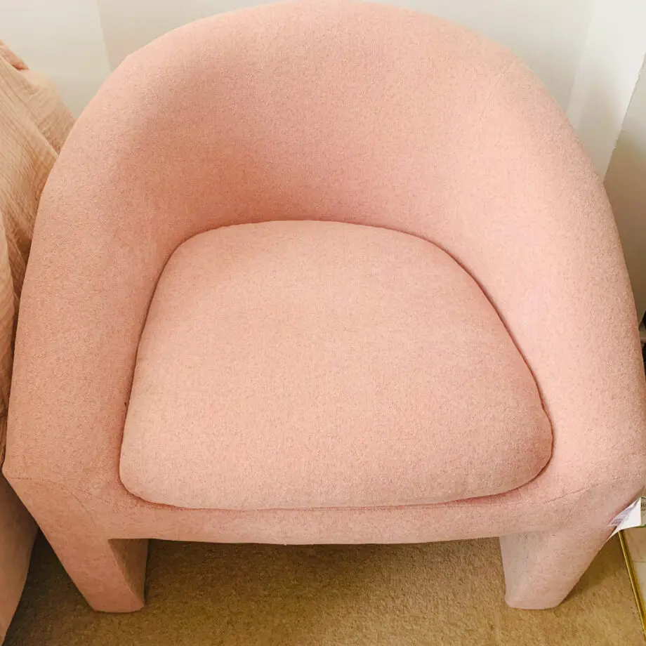 Skovde Pink Boucle Accent Armchair
