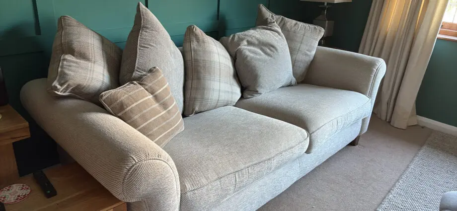 DFS morland plain body 4 seater pillow back sofa
