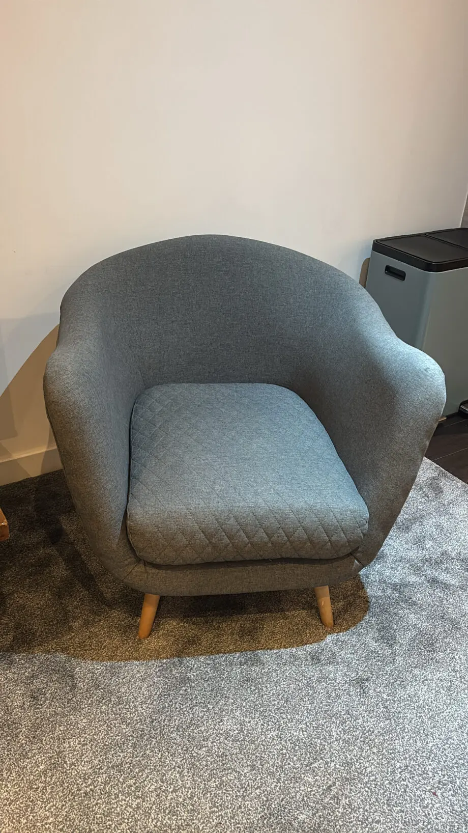 Grey Comfy Armchair by Made