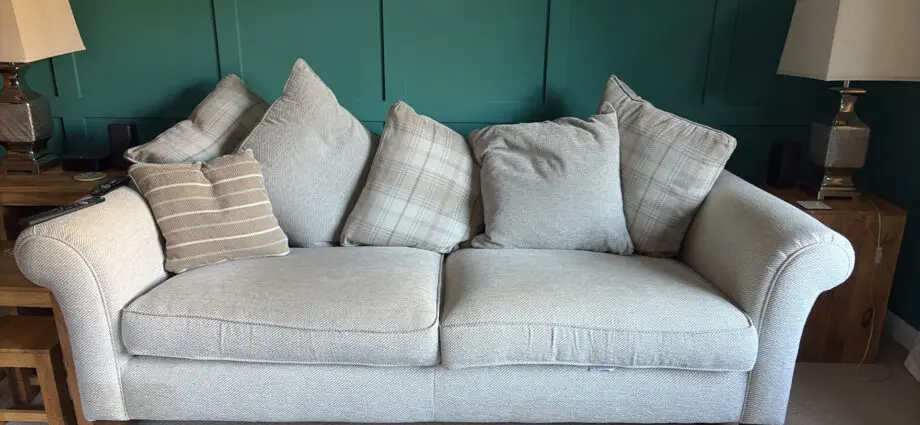 DFS morland plain body 4 seater pillow back sofa
