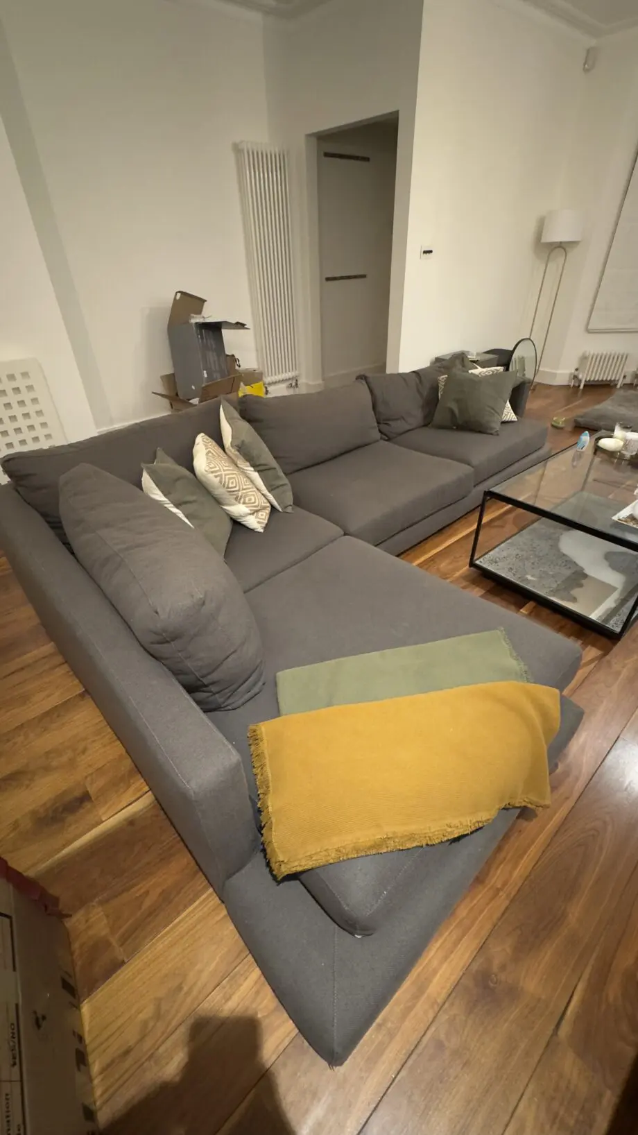 Large modular sofa with right side chaise