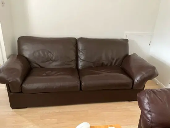 3 Seater Leather Sofa - John Lewis, Leather in Nature Brown