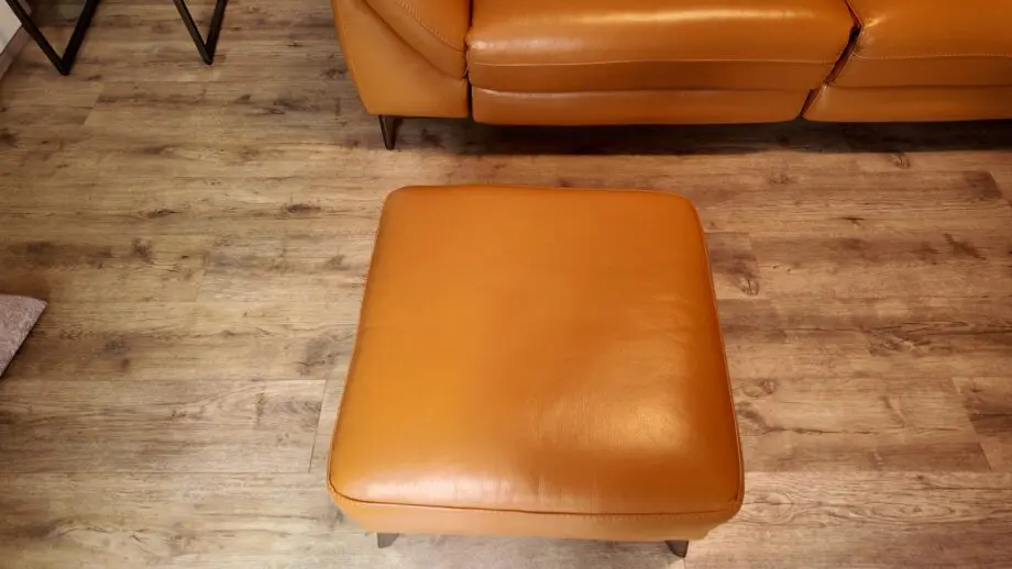 Galaxy 3 seater power recliner chair and stool with power headrests and USB ports Honey Yellow