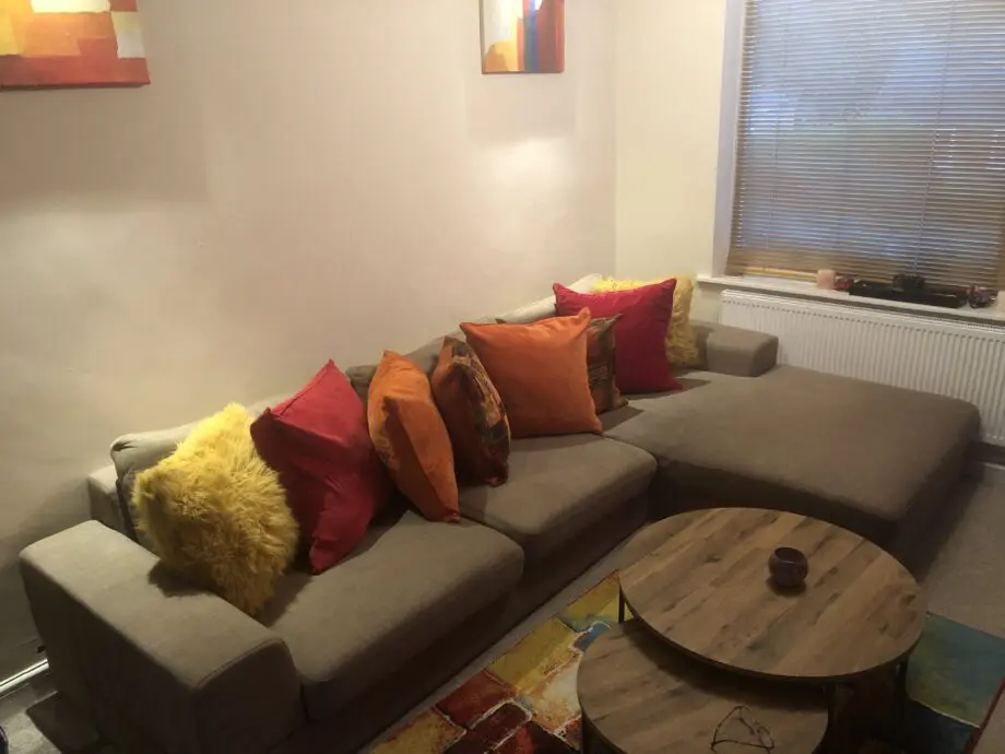 Dwell Modern Beige/oatmeal Corner Sofa – Great Condition