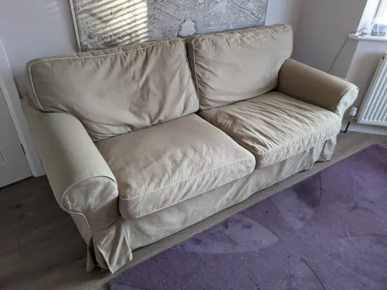 IKEA EKTORP Convertible 3-seater and TULLSTA Tub Chair with IDEMO BEIGE Removeable Covers