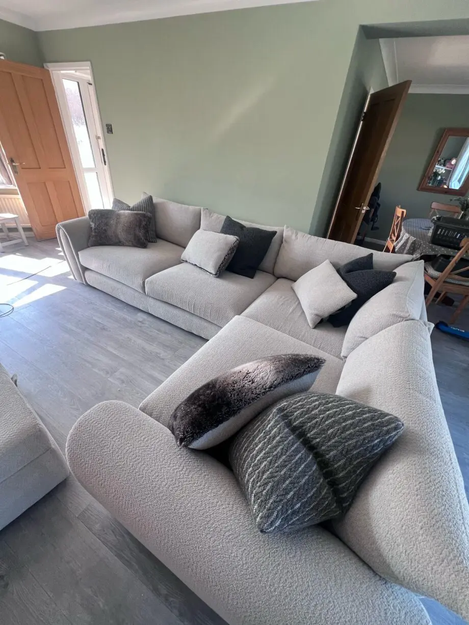 Sofology Marble Arch Corner Sofa Camden Plain Silver