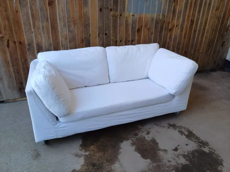 IKEA 2 Seater White Cotton Sofa #109