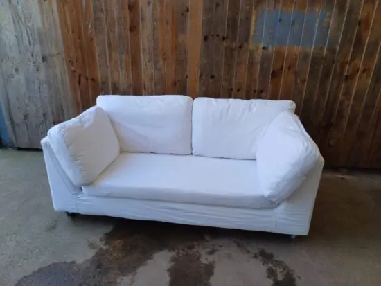 IKEA 2 Seater White Cotton Sofa #109