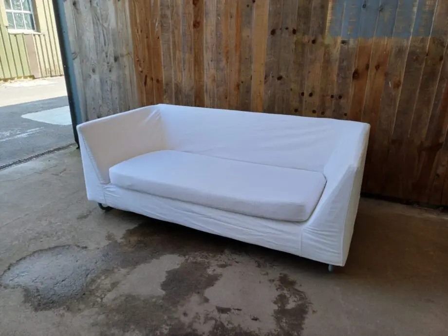 IKEA 2 Seater White Cotton Sofa #109
