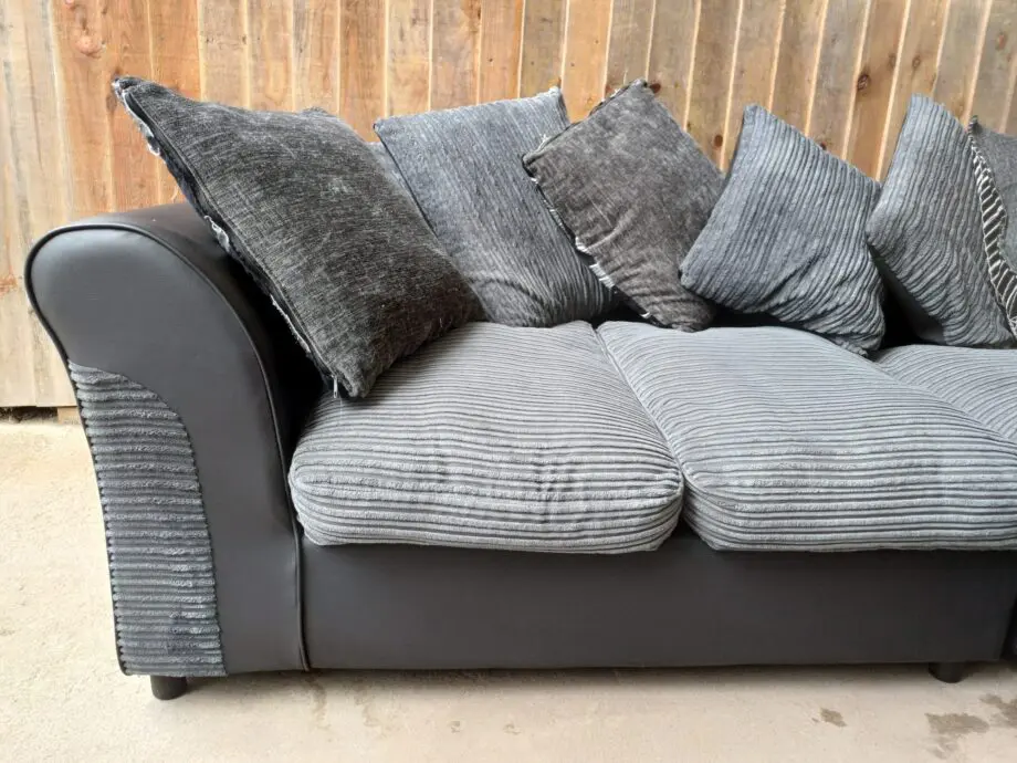 Argos L Shape Black / Marl Grey Cord #125