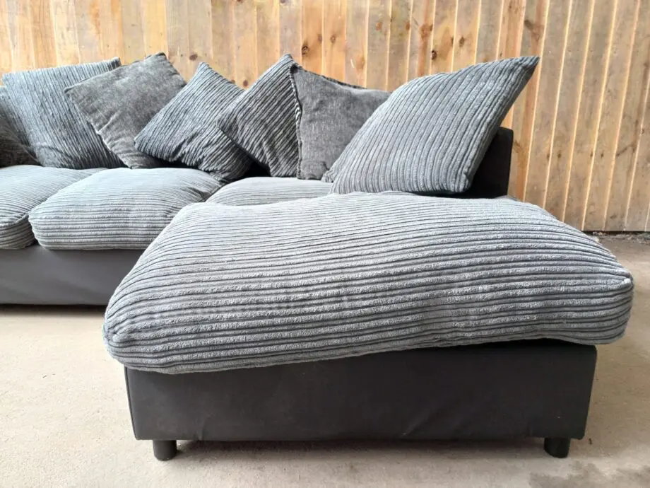 Argos L Shape Black / Marl Grey Cord #125