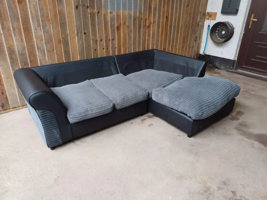 Argos L Shape Black / Marl Grey Cord #125