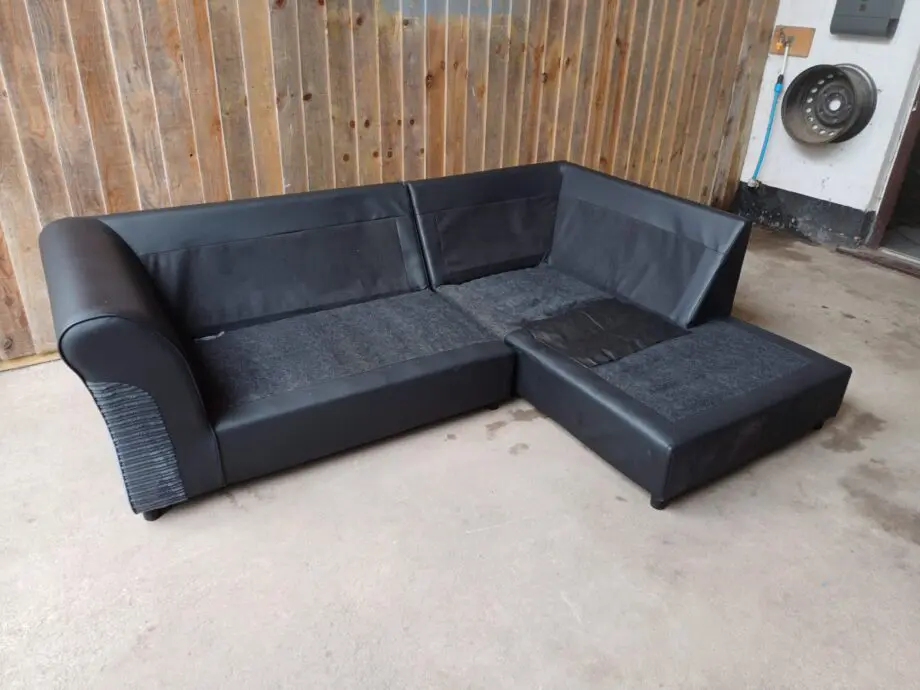 Argos L Shape Black / Marl Grey Cord #125