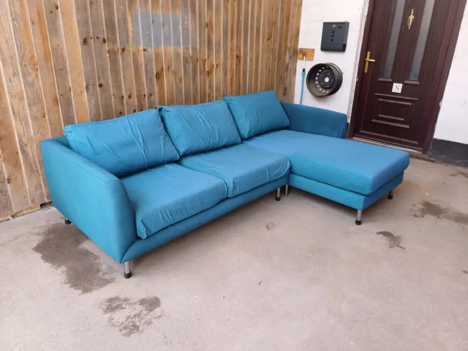 IKEA L Shape Teal Sofa FREE DELIVERY #133