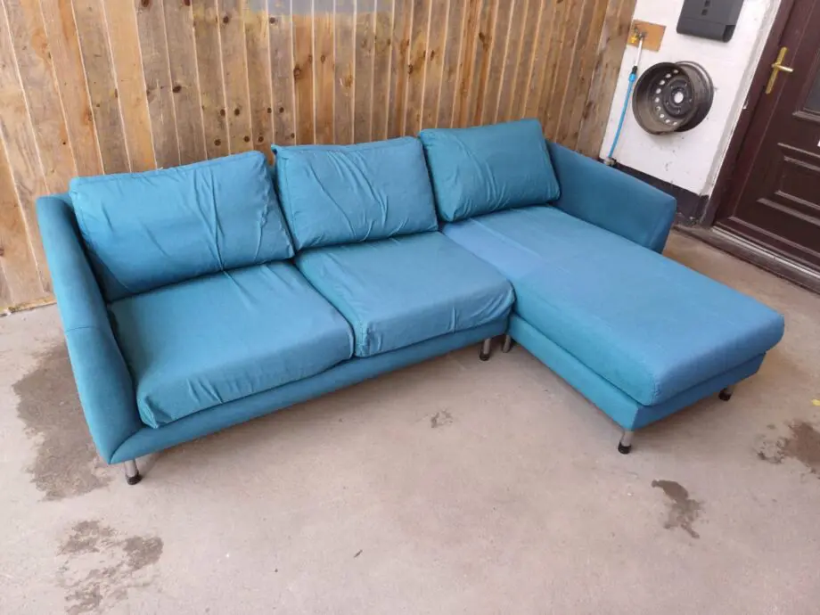 IKEA L Shape Teal Sofa FREE DELIVERY #133
