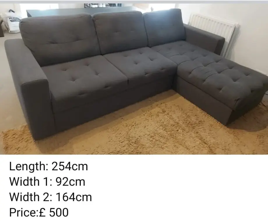 Dfs grey corner sofa bed