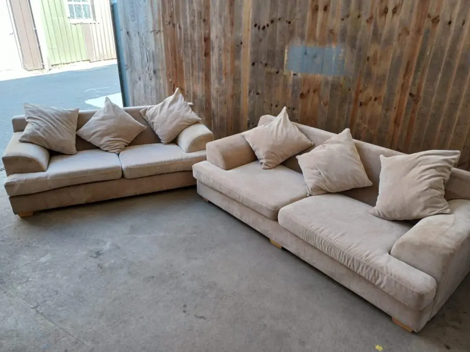 DFS 3+2 Large Seater Set Beige Fabric Sofas #135