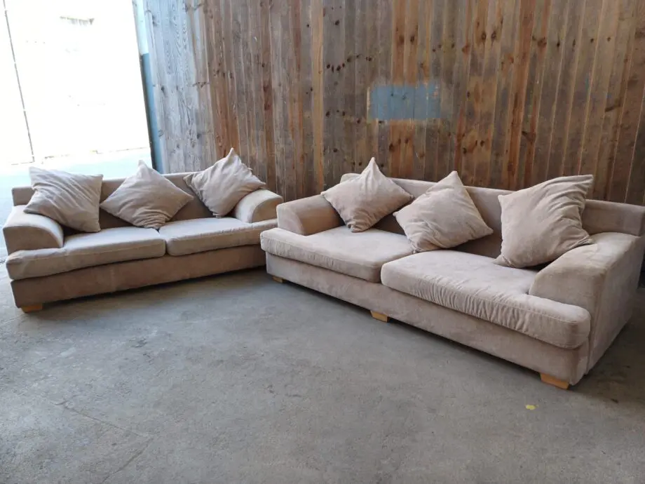 DFS 3+2 Large Seater Set Beige Fabric Sofas #135