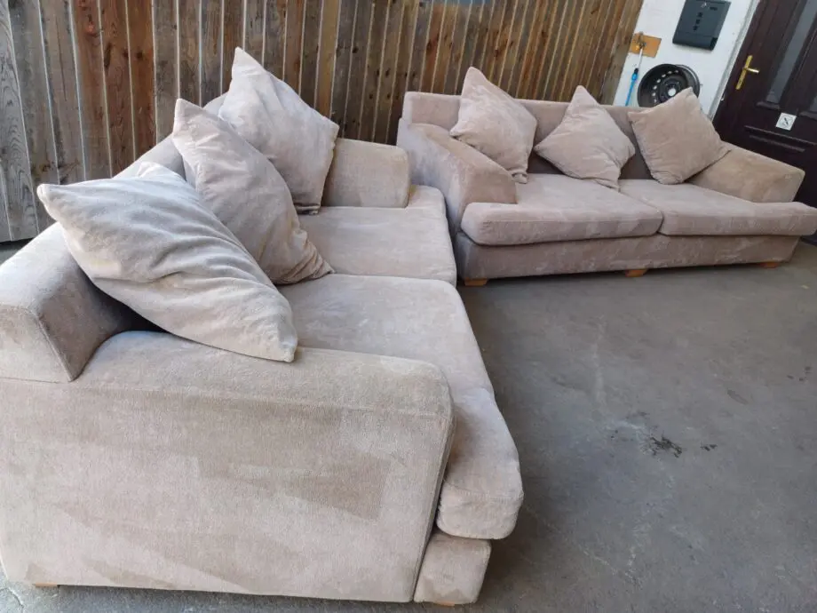 DFS 3+2 Large Seater Set Beige Fabric Sofas #135