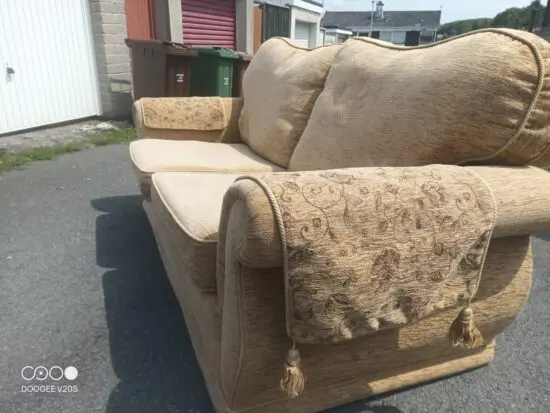 Classic 2 seater, yellow/gold/reversible