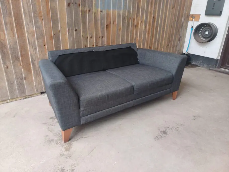DFS 2 Seater Metal Grey Sofa #139