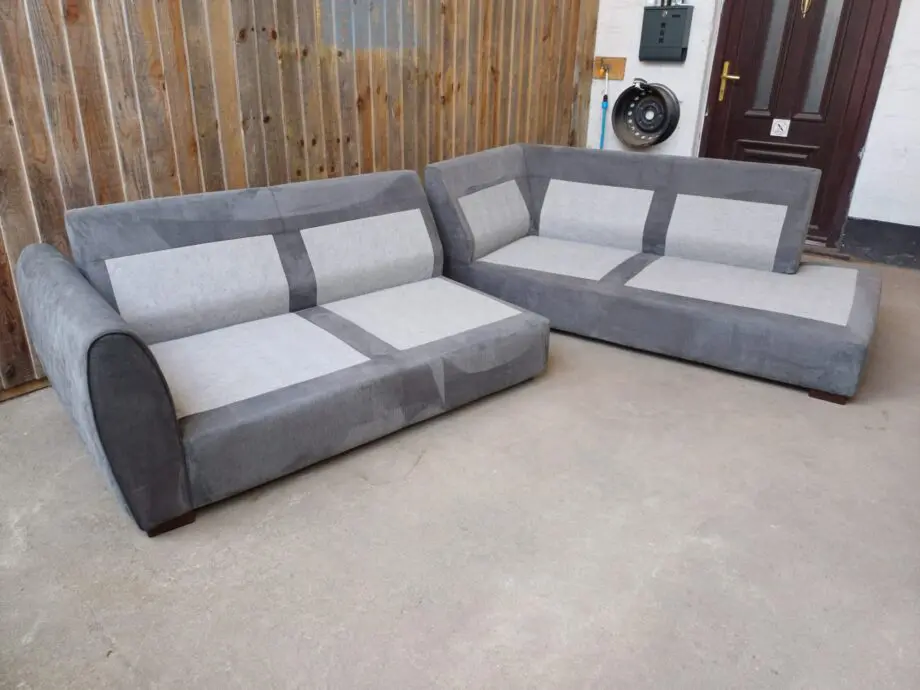 DFS L Shape Orka Grey Sofa #138