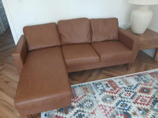 Dunelm Leather Look Sofa