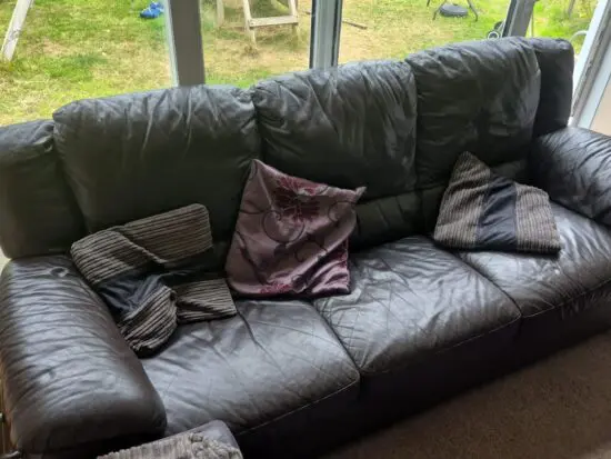 3 seater leather sofa