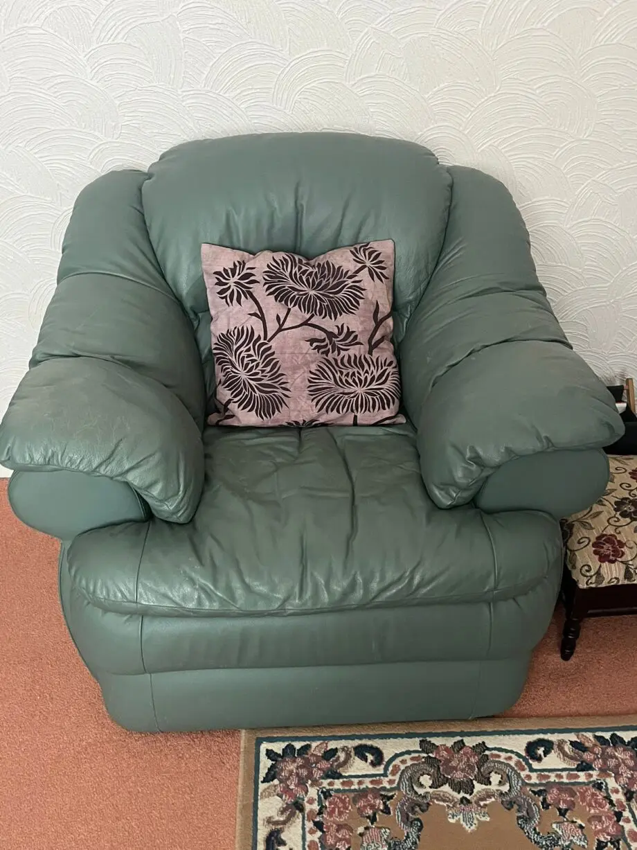 Leather Sofa and Arm chair