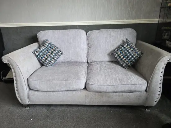 Scs silver/grey 2x 2 seater sofas