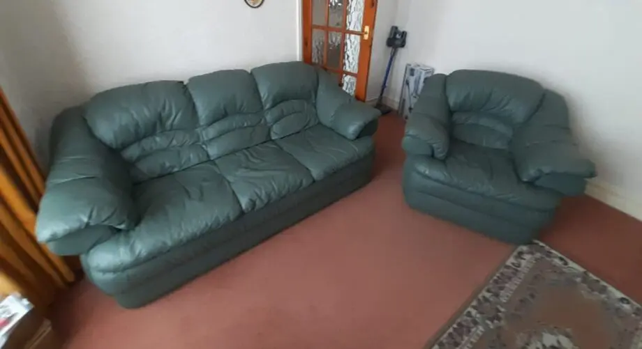 Leather Sofa and Arm chair