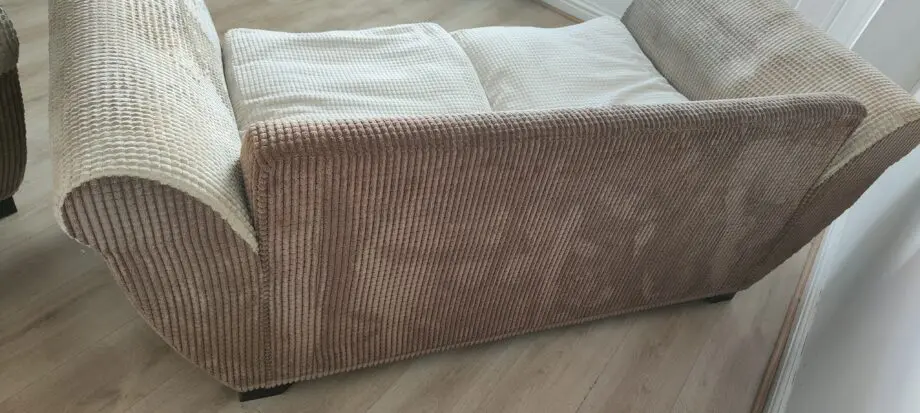 DFS 2 Seater Sofa Bed and 3 Seater Sofa Cream/Brown Ruskin