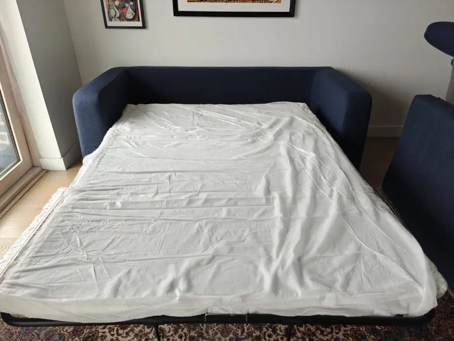 MADE Mogen 3 Seater Sofa Bed Storm Blue
