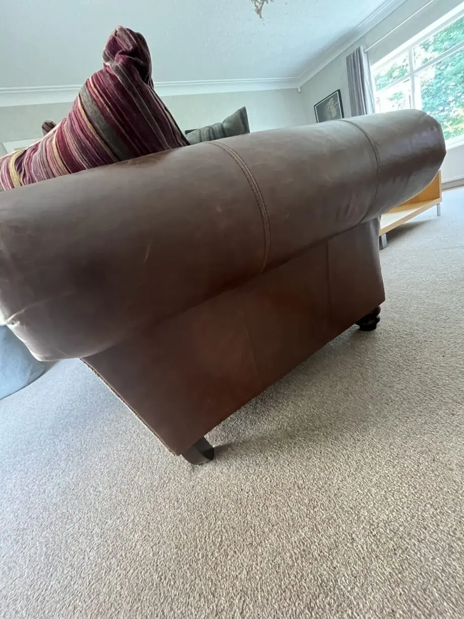 Two Barker And Stonehouse brown Leather &Fabric Sofas