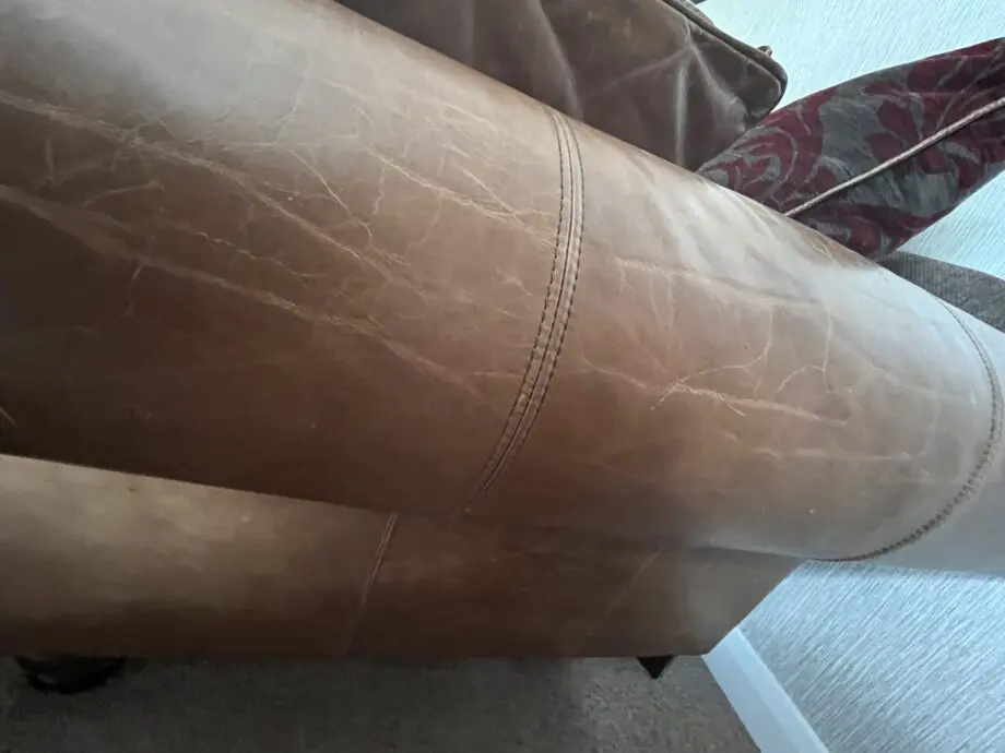 Two Barker And Stonehouse brown Leather &Fabric Sofas