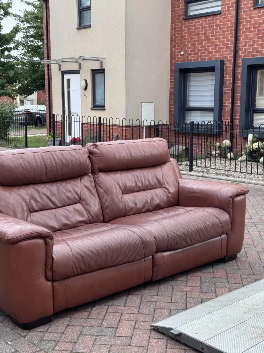 Dfs Brown Leather Recliner Sofa RRP £1790