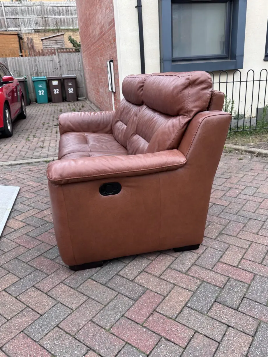 Dfs Brown Leather Recliner Sofa RRP £1790