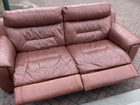 Dfs Brown Leather Recliner Sofa RRP £1790