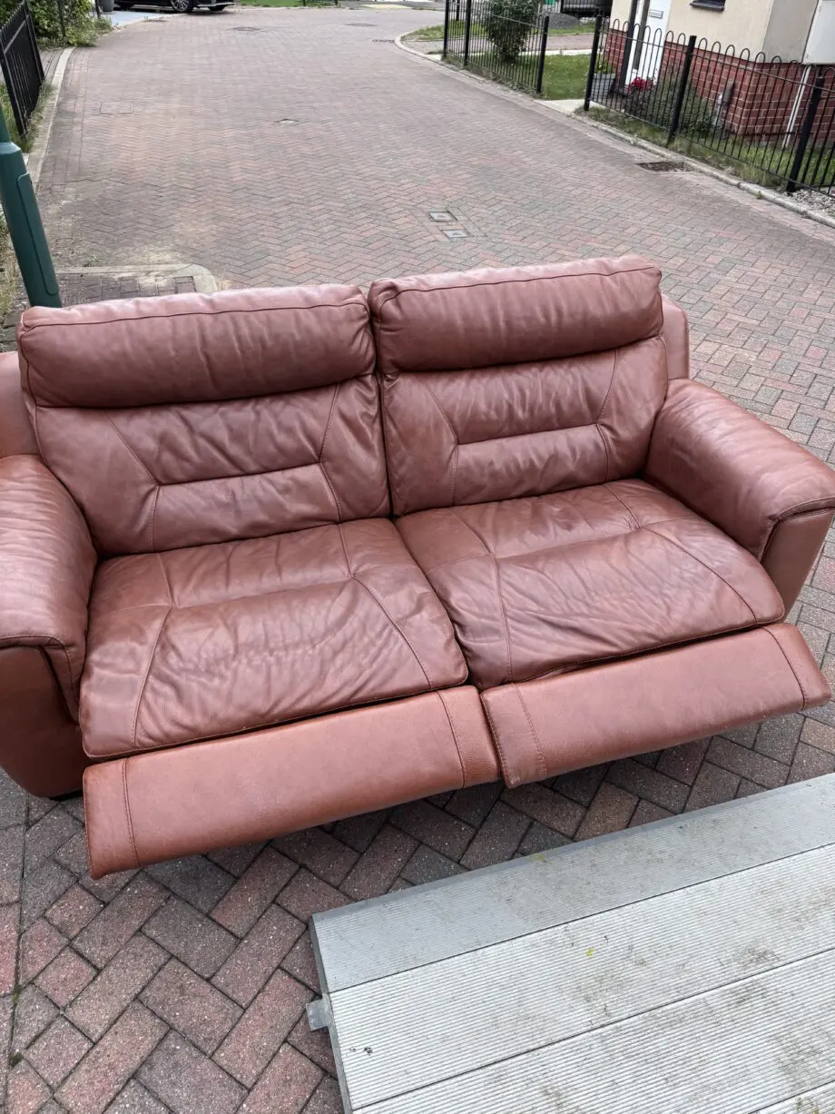 Dfs Brown Leather Recliner Sofa RRP £1790