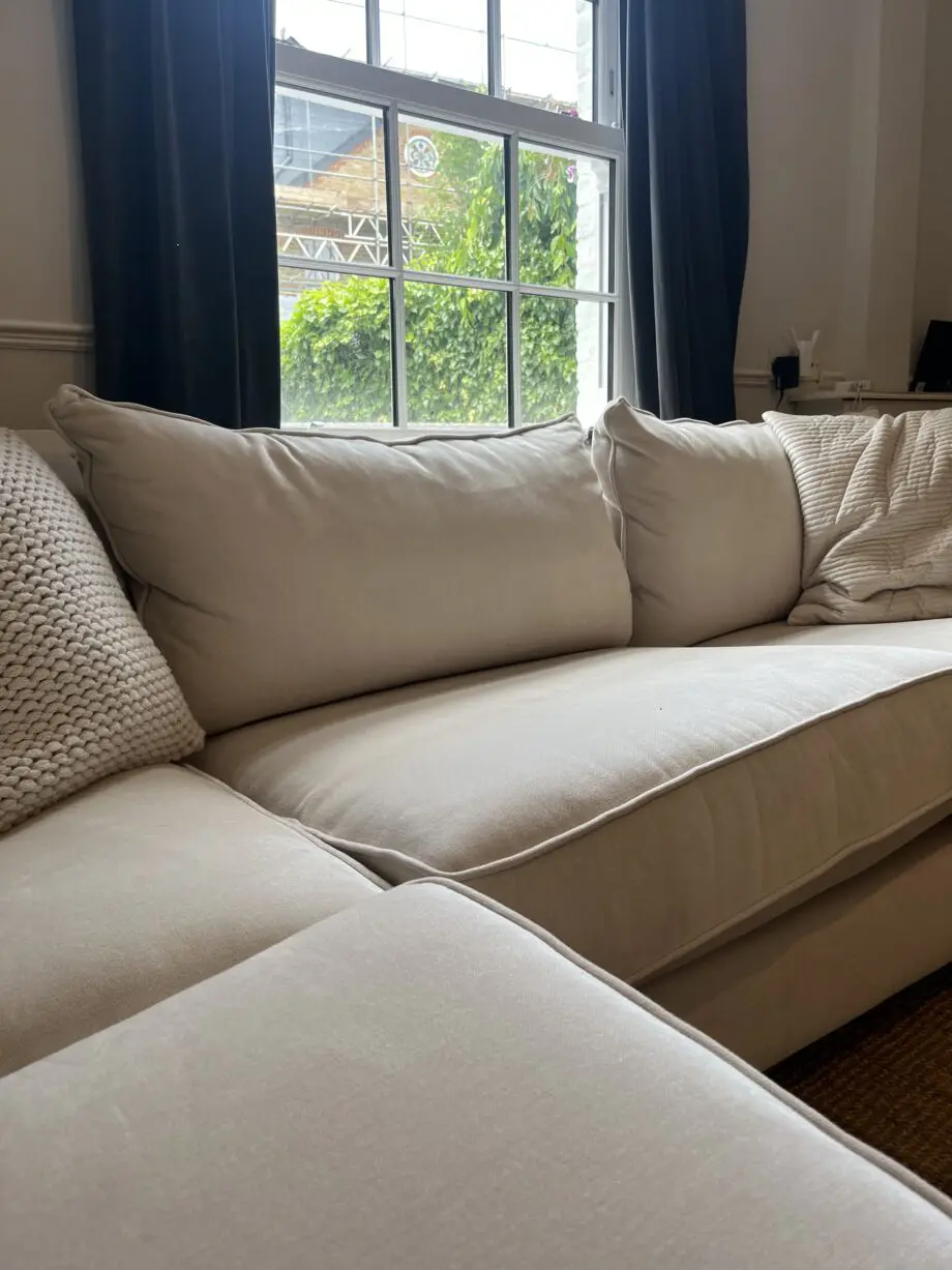 White 7 seater joules Gilmorton corner sofa