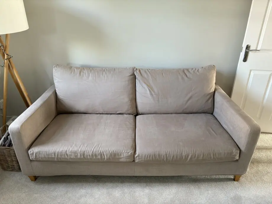John Lewis mink Bailey Sofa and Snuggler set